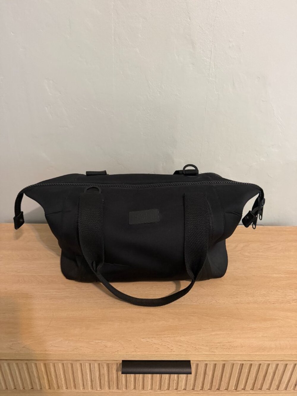 Dagne Dover Medium Landon Carryall Bag Onyx Black Neoprene - Picture 6 of 10